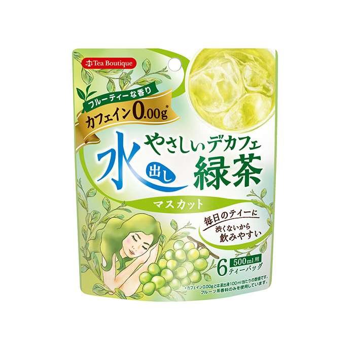 ティーブティック 水出しやさしいデカフェ緑茶 マスカット | 商品情報 | 日本緑茶センター