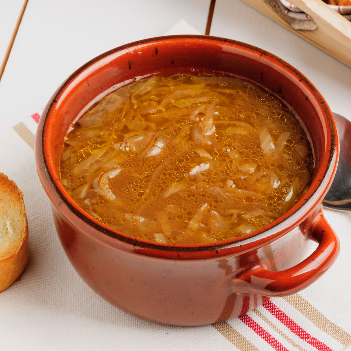 スモークウォーターのレシピ スモーク香るオニオンスープ