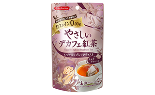 やさしいデカフェ紅茶イングリッシュブレックファスト」新発売